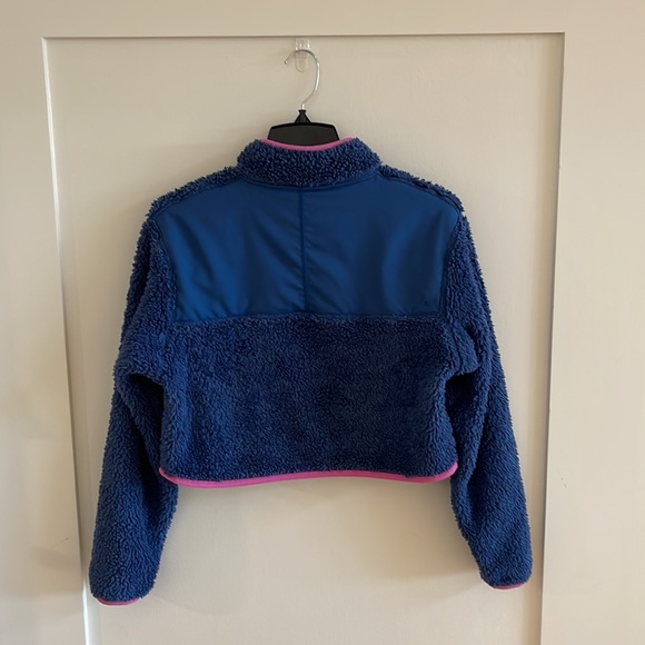 Nike crop half zip blue and pink fleece - Picture 2 of 8